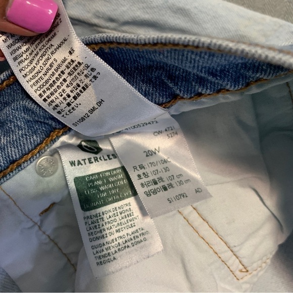 LEVI’S - 501 High Waisted Button Fly Multicolor Jean Shorts - Picture 8 of 8